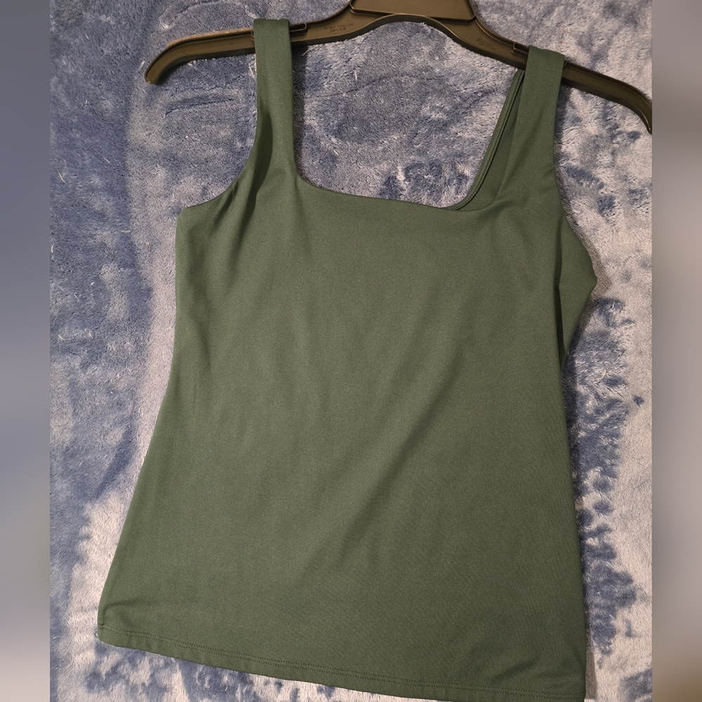 Compression Tank Top/Camisole Medium Green Womens